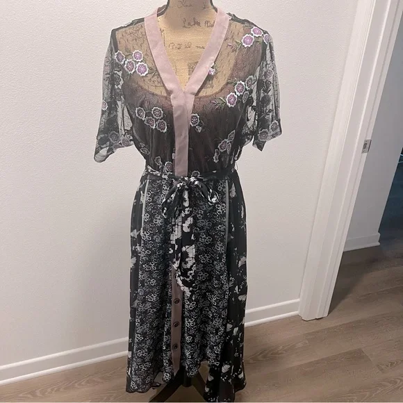 Byron Lars Dresses | Byron Lars Lace High-Low Maxi Dress 10 | Color: Pink | Size: 10 | Jessxox0'S Closet